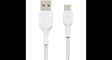 Belkin BOOST CHARGE gevlochten USB-C/ USB-A kabel, 15 cm