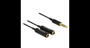 DeLOCK Cable audio splitter stereo jack male 3.5mm > 2x stereo jack female splitterkabel