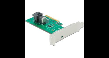 DeLOCK PCIe x4 Card naar 1x SFF-8643 NVMe Low Profile interface kaart