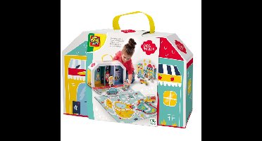SES Creative Petits pretenders - Winkelstraat speelkoffer en speelmat