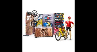 bruder bworld Fietsenwinkel speelfiguur