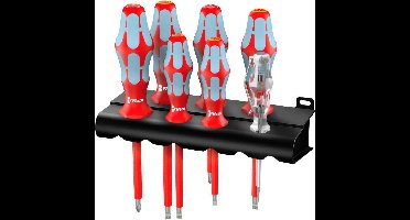 Wera 3160 i/7 Schroevendraaierset Kraftform Plus, roestvrij staal + rek