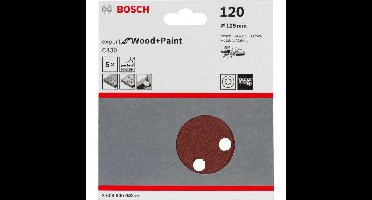 Bosch Schuurpapier C430 Expert voor Hout en Verf, 125mm, K120