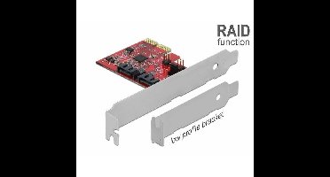 DeLOCK 2 port SATA PCI Express Card with RAID 1 raid-kaart