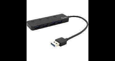i-tec 4-Port USB 3.0 Metal USB-hub met individuele aan/uit schakelaars