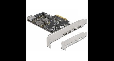 DeLOCK PCI Express x4 naar 4 x USB Type-C + 1 x USB Type-A - SuperSpeed USB 10 Gbps usb-controller