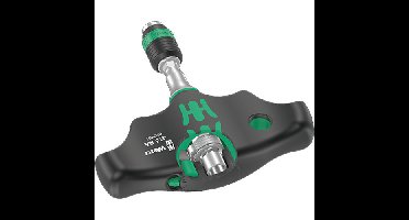 Wera 416 RA T-greep bithandhouder met ratelfunctie en Rapidaptor snelwisselfunctie schroevendraaier