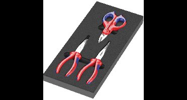 Wera 9781 Schuimrubberen inzetstuk met KNIPEX tangen Set 2, 3-delig tangenset