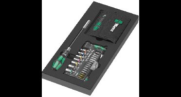 Wera 9750 Schuimrubberen inzetstuk met Kraftform Kompakt en Tool-Check PLUS Set 1, 57-delig gereedschapsset