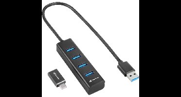 Sharkoon 4-Port USB 3.2 Gen 1 Aluminium usb-hub