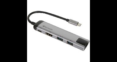 Verbatim USB 3.2 Gen 1 multiport hub, USB-C > 2x USB-A + USB-C + HDMI + RJ-45 usb-hub