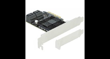 DeLOCK 5 port SATA PCI Express x4 Card Low Profile interface kaart