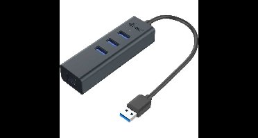 i-tec 3-Port USB 3.0 Metal + Gigabit LAN usb-hub