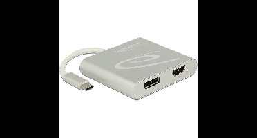 DeLOCK USB-C > 1x HDMI + 1x DisplayPort adapter