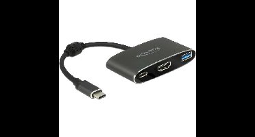 DeLOCK USB-C male > HDMI female + USB-A + USB-C PD adapter