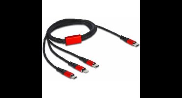 DeLOCK USB-oplaadkabel 3-in-1 USB-C naar Lightning + Micro USB + USB-C