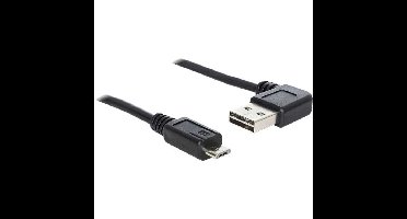 DeLOCK USB 2.0 male left/right > micro-B, 3m kabel