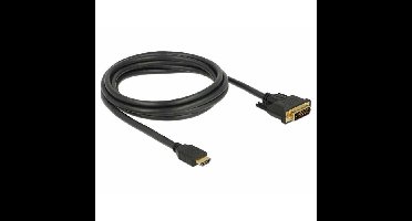 DeLOCK HDMI > DVI (24+1) tweerichtingskabel adapter