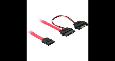 DeLOCK Slim SATA 13-Pin > 7-Pin SATA + SATA Power adapter