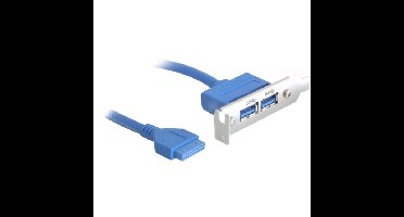 DeLOCK Slotplaat en USB 3.0 naar 19 Pin slotplaatje