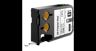 Dymo XTL Universeel Vinyl zwart op transparant 12 mm x 7 m printlint