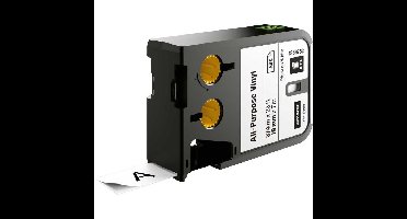 Dymo XTL Universeel Vinyl zwart op wit 19 mm x 7 m printlint