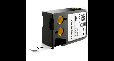 Dymo XTL Universeel Vinyl zwart op transparant 24 mm x 7 m printlint