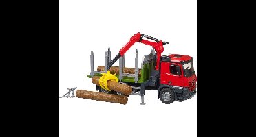 bruder MB Arocs houtvrachtwagen met laadkraan en grijper modelvoertuig