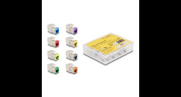 DeLOCK Keystone Module RJ45 Jack naar LSA Cat 6a toolfree, 8 stuks