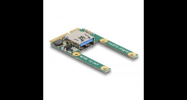 DeLOCK Mini PCIe I/O 1 x USB 2.0 Type-A female full size / half size controller