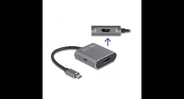 DeLOCK USB Type-C Splitter (DP Alt Mode) to 2 x HDMI MST met USB Type-C PD hdmi splitter
