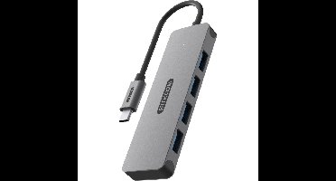 Sitecom USB-C naar 4x USB-A usb-hub