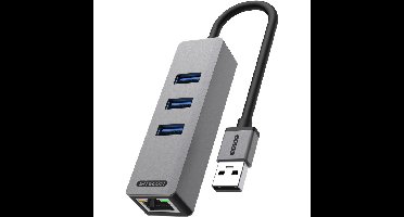 Sitecom USB-A naar Ethernet + 3x USB dockingstation