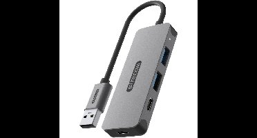 Sitecom USB-A naar 2x USB-A + 2x USB-C usb-hub
