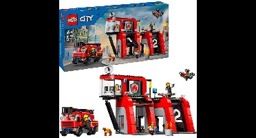 LEGO City - Brandweerkazerne en brandweerauto Constructiespeelgoed