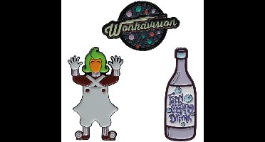 Diverse Willy Wonka and the Chocolate Factory: Limited Edition Pin Badge Set