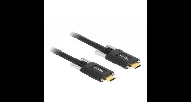 DeLOCK SuperSpeed USB-C 3.1 Gen 2 male > USB-C male met schroeven aan de zijkanten kabel