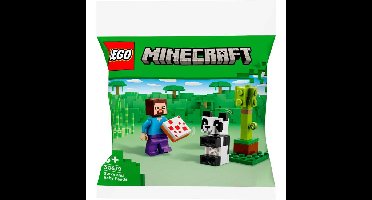 LEGO Minecraft - Steve en babypanda Constructiespeelgoed