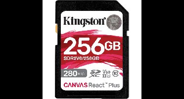 Kingston Canvas React Plus 256 GB geheugenkaart