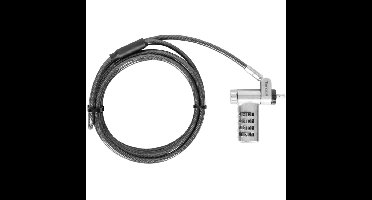 Targus DEFCON Ultimate Universal Resettable Combination Cable Lock with Slimline Adaptable Lock Head diefstalbeveiliging