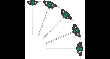 Wera 454/5 HF SHK set 1 schroevendraaierset T-greep-schroevendraaier Hex-Plus met vasthoudfunctie