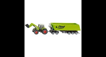 SIKU Farmer - Tractor met voorlader, dolly en kiepwagen met kantelbak modelvoertuig