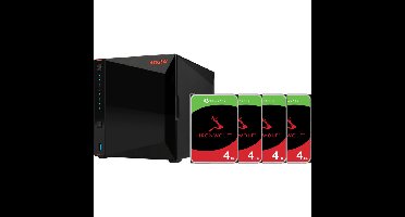 Asustor Nimbustor 4 incl. 4x Seagate IronWolf 4 TB harde schijf nas