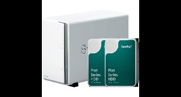 Synology DiskStation DS223j incl. 2x Plus 4 TB harde schijf nas