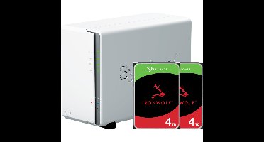 Synology DiskStation DS223j incl. 2x Seagate IronWolf 4 TB harde schijf nas