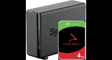 Synology DiskStation DS124 incl. 1x Seagate IronWolf 4 TB harde schijf nas