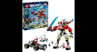 LEGO DREAMZzz - Coopers tijgermecha en Zero's hot rod auto Constructiespeelgoed