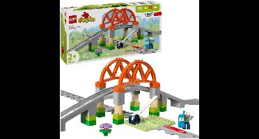 LEGO DUPLO Stad - Treinbrug en rails - uitbreidingsset Constructiespeelgoed
