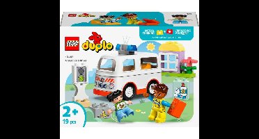 LEGO DUPLO - Ambulance met chauffeur Constructiespeelgoed