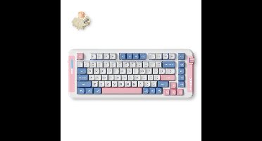 MCHOSE X75 Pink Blue Icy Creamsicle Wireless Gasket Mount Mechanical toetsenbord